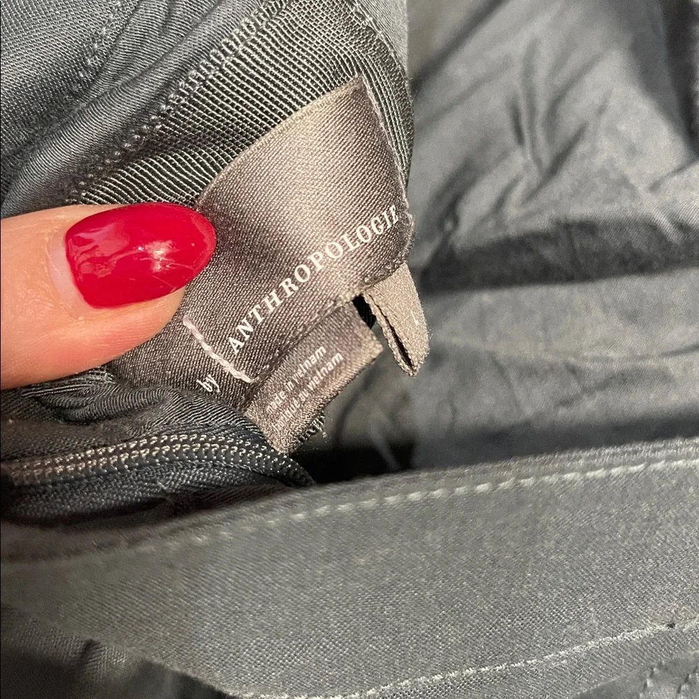 ANTHROPOLOGIE WOMENS STRETCH HALTER LINEN MIDI DRESS GREEN LARGE - Picture 6 of 9